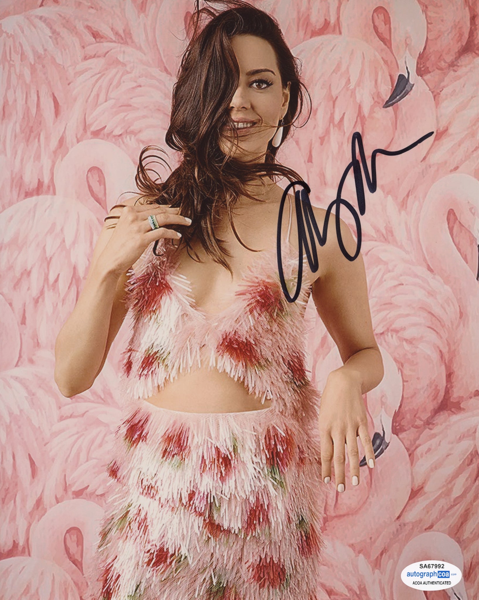 Aubrey Plaza Sexy Signed Autograph 8x10 Photo ACOA