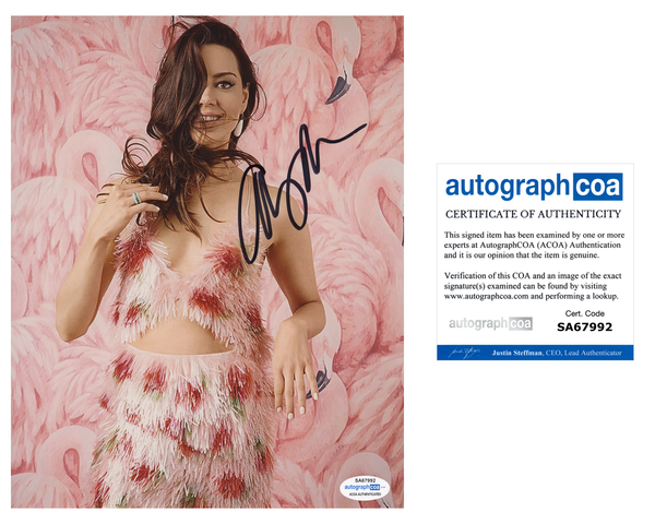 Aubrey Plaza Sexy Signed Autograph 8x10 Photo ACOA