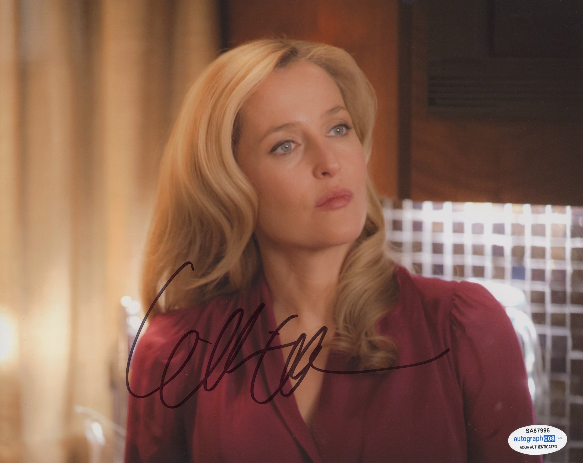 Gillian Anderson X-Files Signed Autograph 8x10 Photo ACOA