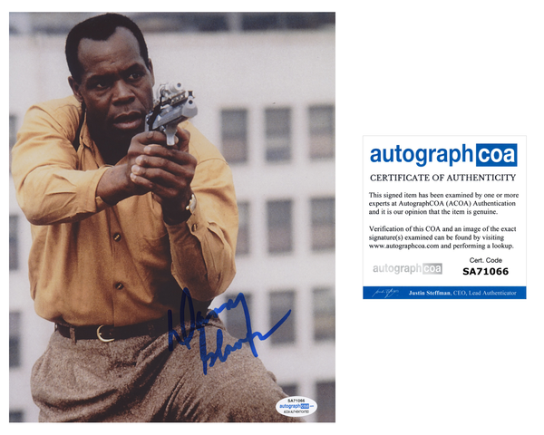 Danny Glover Lethal Weapon Signed Autograph 8x10 Photo ACOA