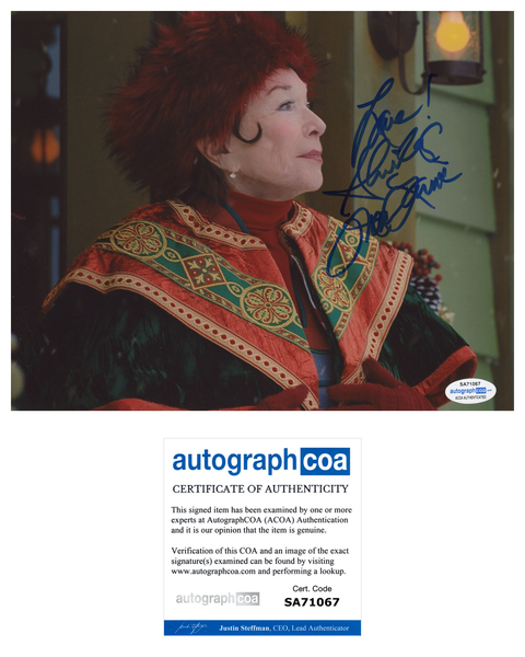 Shirley Maclaine Noelle Christmas Signed Autograph 8x10 Photo ACOA