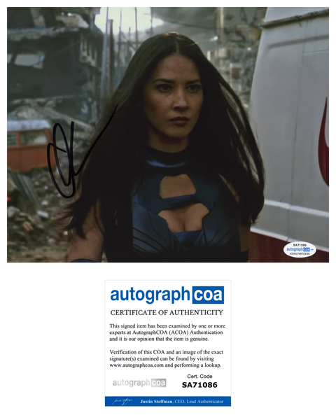 Olivia Munn X-Men Signed Autograph 8x10 Photo ACOA