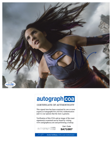 Olivia Munn X-Men Signed Autograph 8x10 Photo ACOA