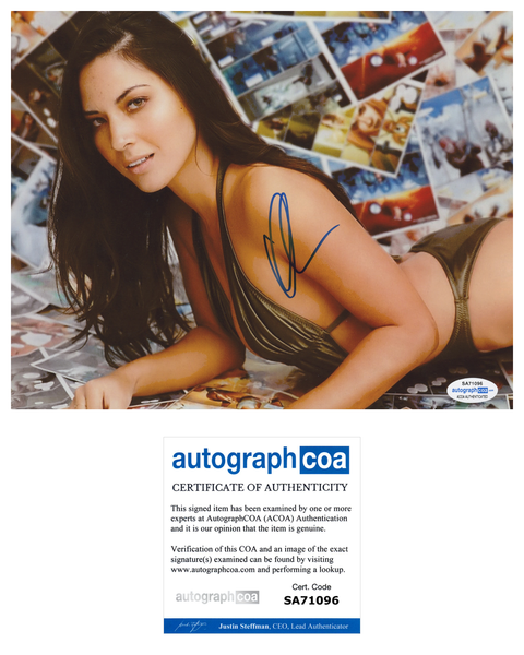 Olivia Munn Sexy Signed Autograph 8x10 Photo ACOA