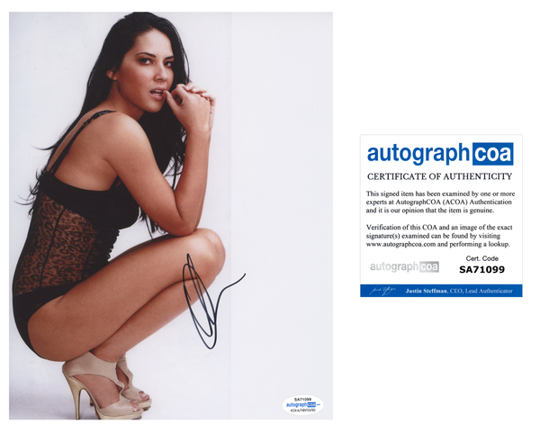 Olivia Munn Sexy Signed Autograph 8x10 Photo ACOA