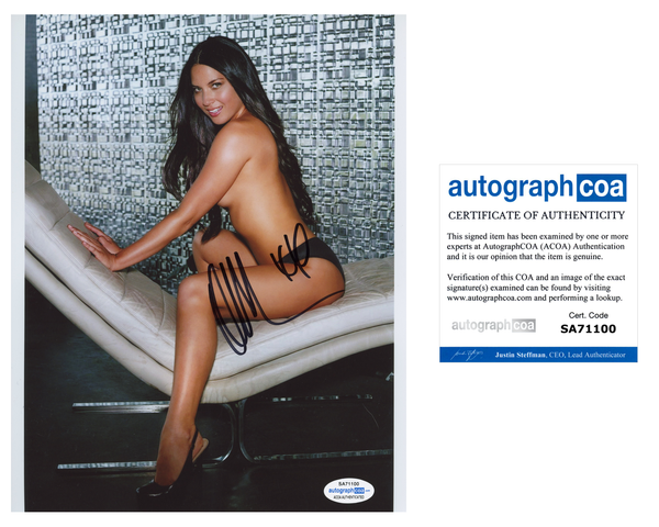 Olivia Munn Sexy Signed Autograph 8x10 Photo ACOA