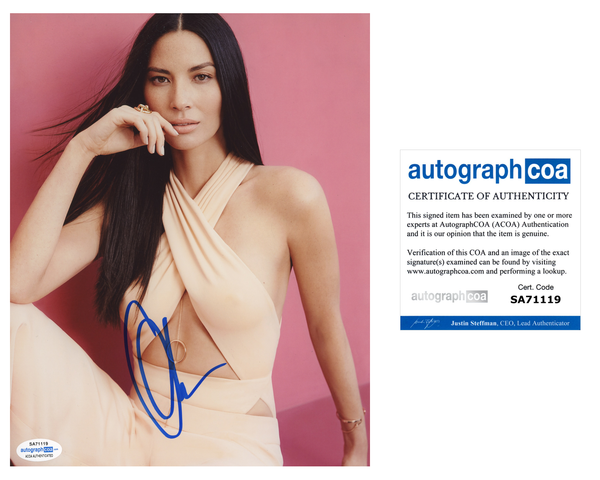 Olivia Munn Sexy Signed Autograph 8x10 Photo ACOA