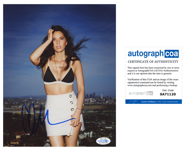 Olivia Munn Sexy Signed Autograph 8x10 Photo ACOA