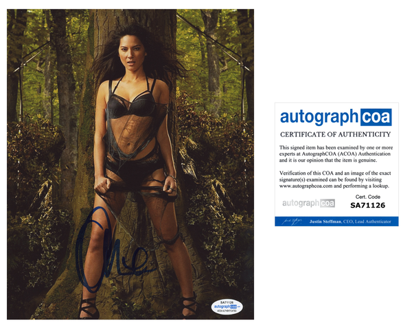 Olivia Munn Sexy Signed Autograph 8x10 Photo ACOA