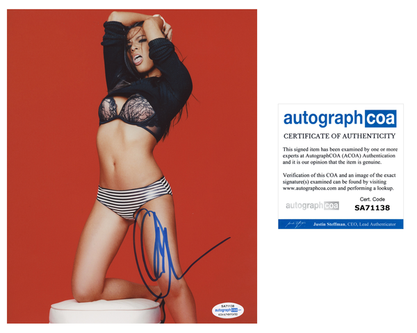 Olivia Munn Sexy Signed Autograph 8x10 Photo ACOA