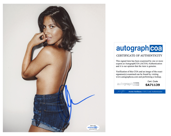 Olivia Munn Sexy Signed Autograph 8x10 Photo ACOA