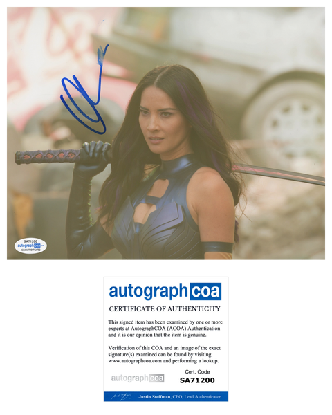 Olivia Munn X-Men Signed Autograph 8x10 Photo ACOA