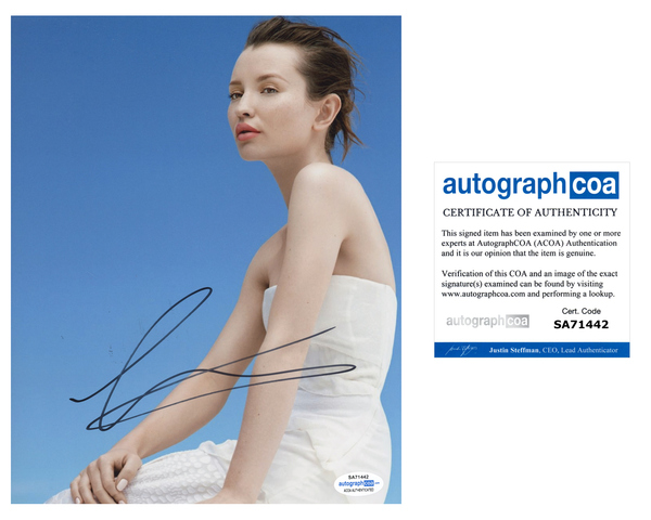 Emily Browning Sexy Signed Autograph 8x10 Photo ACOA