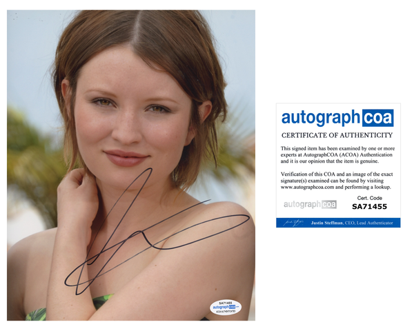 Emily Browning Sexy Signed Autograph 8x10 Photo ACOA