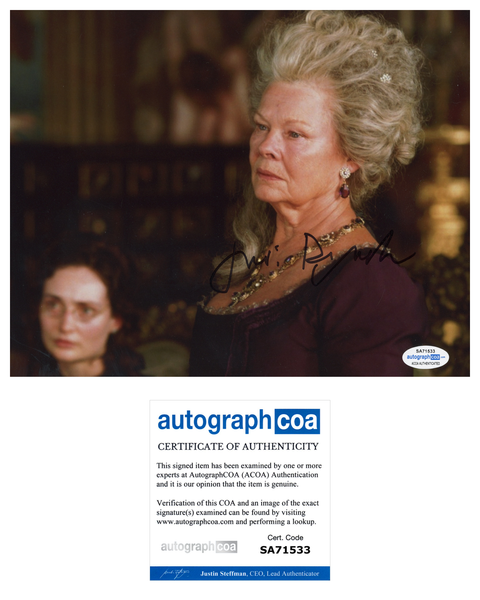 Judi Dench Pride Prejudice Signed Autograph 8x10 Photo ACOA