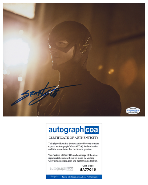 Grant Gustin The Flash Signed Autograph 8x10 Photo ACOA