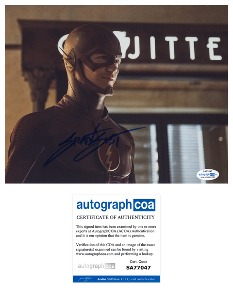 Grant Gustin The Flash Signed Autograph 8x10 Photo ACOA