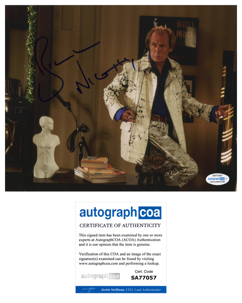 Bill Nighy Love Actually Signed Autograph 8x10 Photo ACOA