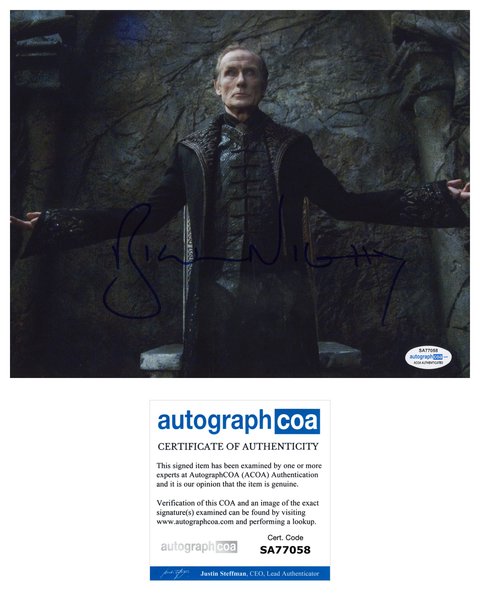 Bill Nighy Underworld Signed Autograph 8x10 Photo ACOA