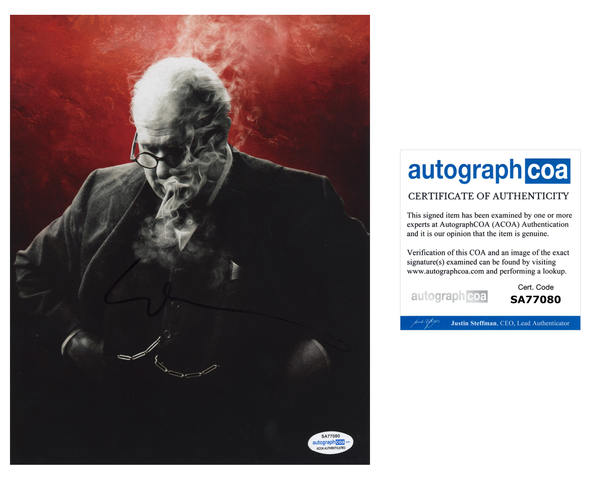Gary Oldman Churchill Signed Autograph 8x10 Photo ACOA
