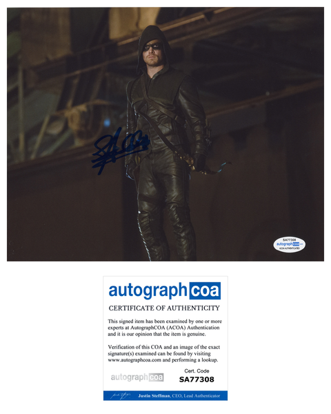 Stephen Amell Arrow Oliver Queen Signed Autograph 8x10 Photo ACOA