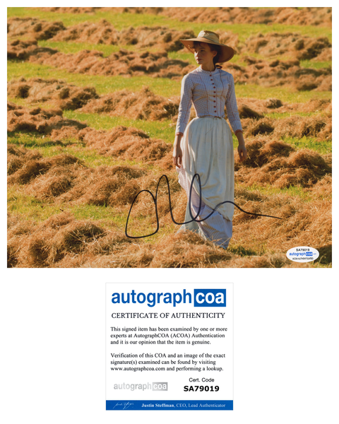 Carey Mulligan Far From Madding Crowd Signed Autograph 8x10 Photo ACOA