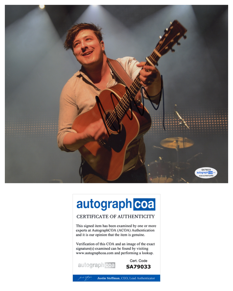 Marcus Mumford & Sons Signed Autograph 8x10 Photo ACOA