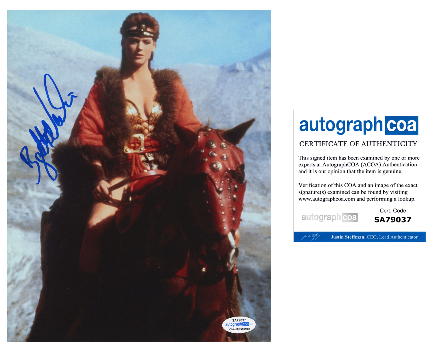 Brigitte Nielsen Red Sonja Signed Autograph 8x10 Photo ACOA | Outlaw  Hobbies Authentic Autographs