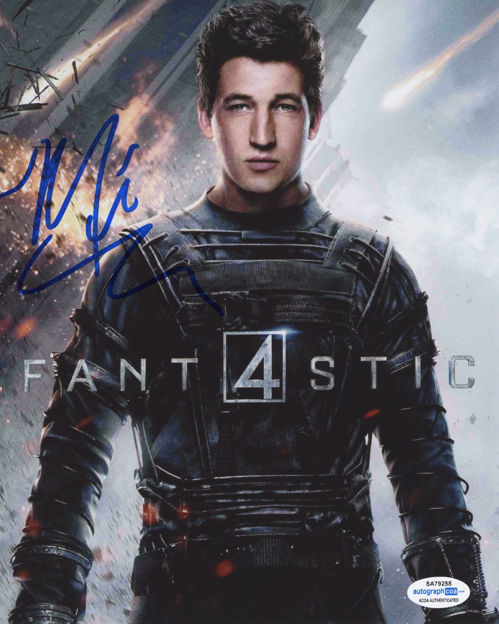 Miles Teller Fantastic Four Signed Autograph 8x10 Photo ACOA