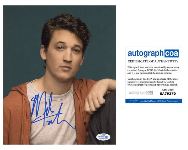 Miles Teller Awkward Moment Signed Autograph 8x10 Photo ACOA