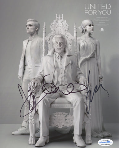 Josh Hutcherson Donald Sutherland Jena Malone Hunger Games Signed Autograph 8x10 Photo ACOA