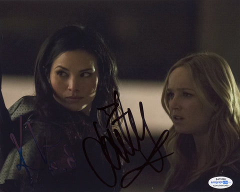 Caity Lotz & Katrina Law Arrow Signed Autograph 8x10 Photo ACOA