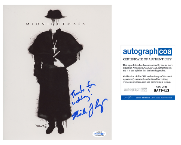 Mike Flanagan Midnight Mass Signed Autograph 8x10 Photo ACOA Stephen King