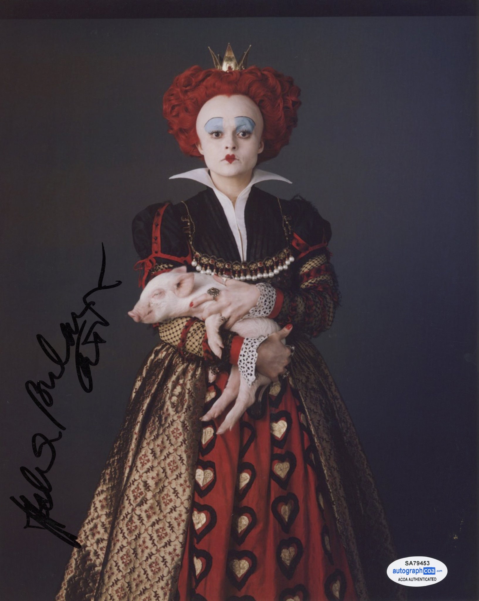 Helena Bonham Carter Alice in Wonderland Signed Autograph 8x10 Photo ACOA