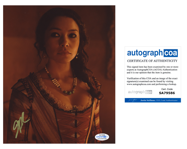 Jessica Parker Kennedy Sexy Black Sails Signed Autograph 8x10 Photo ACOA