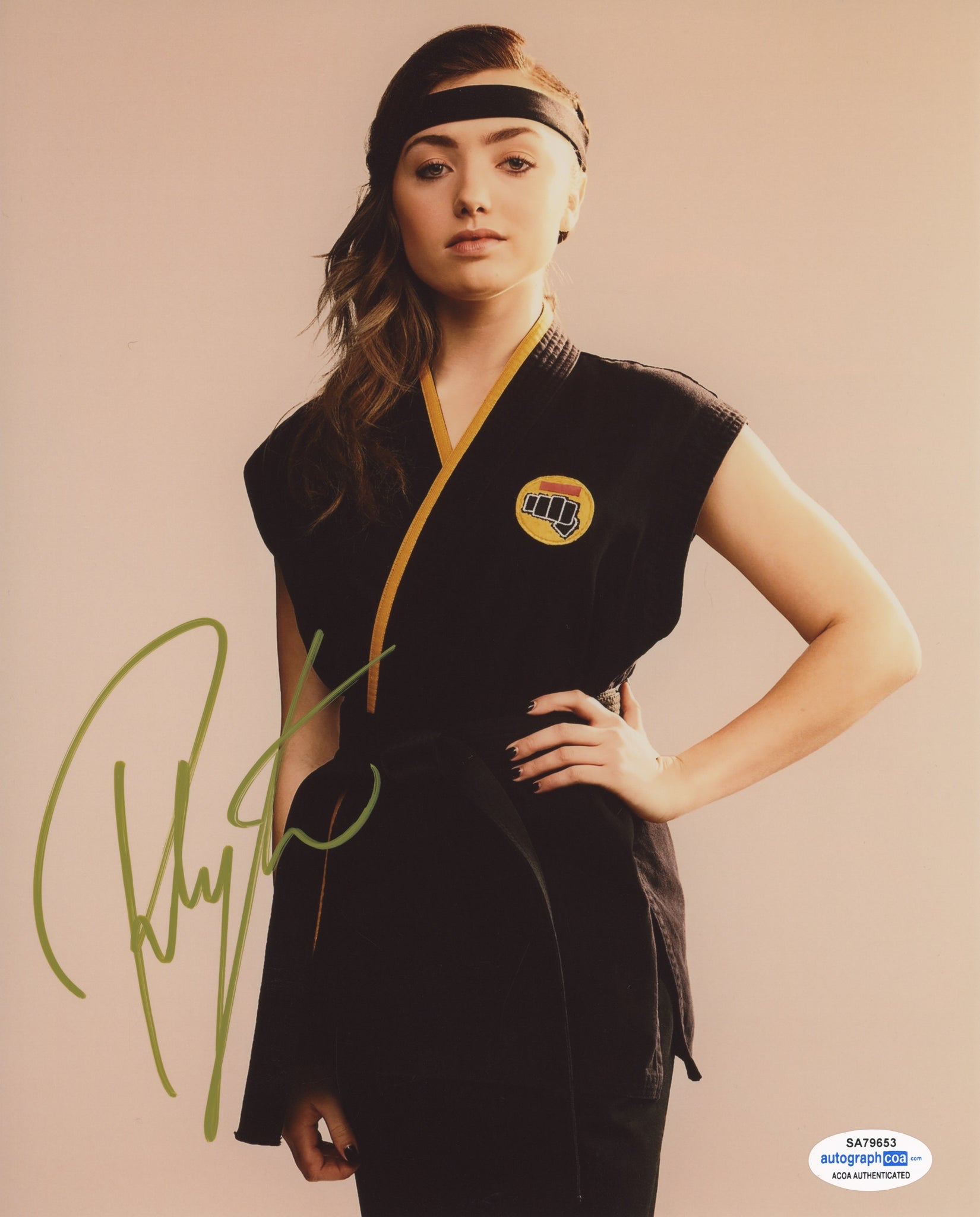 Peyton List Sexy Cobra Kai Signed Autograph 8x10 Photo ACOA