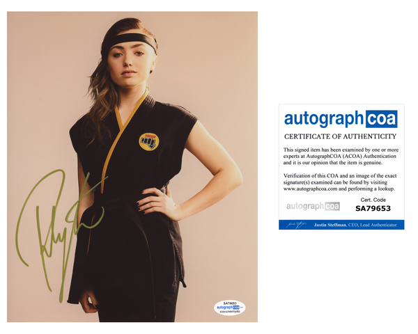 Peyton List Sexy Cobra Kai Signed Autograph 8x10 Photo ACOA