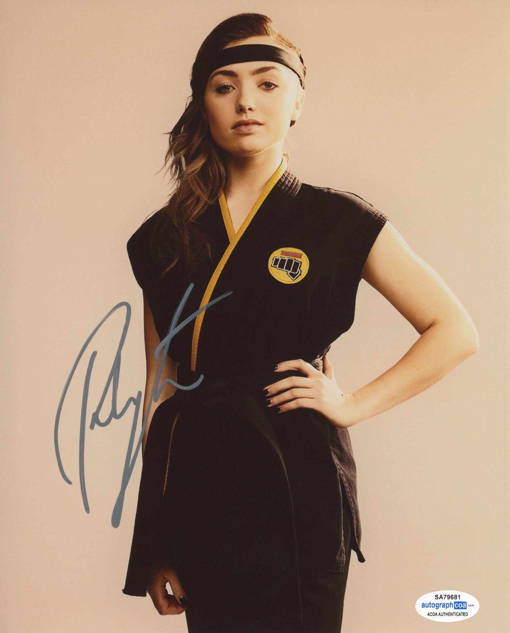 Peyton List Cobra Kai Signed Autograph 8x10 Photo ACOA