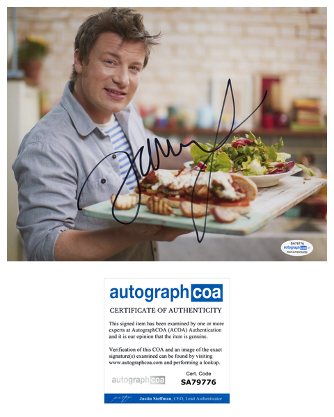 Jamie Oliver Chef Signed Autograph 8x10 Photo ACOA