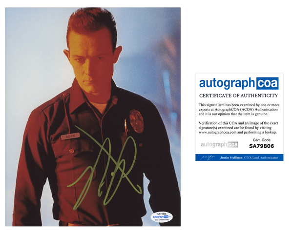 Robert Patrick Terminator Signed Autograph 8x10 Photo ACOA