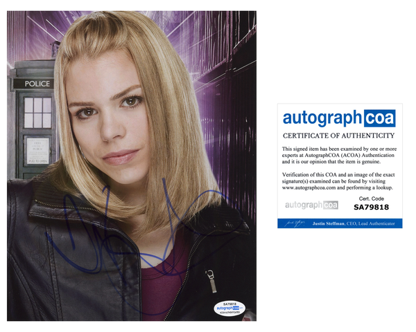 Billie Piper Doctor Who Signed Autograph 8x10 Photo ACOA