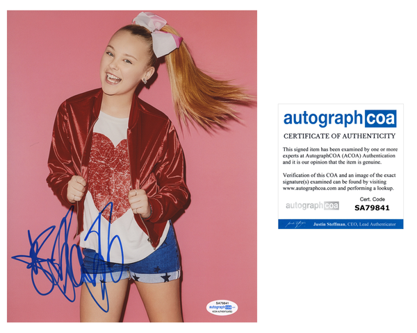 JoJo Siwa Dance Moms Signed Autograph 8x10 Photo ACOA