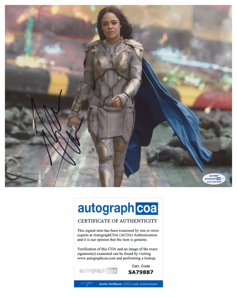 Tessa Thompson Thor Ragnarok Signed Autograph 8x10 Photo ACOA