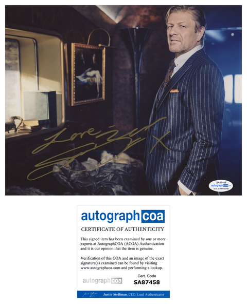 Sean Bean Snowpiercer Signed Autograph 8x10 Photo ACOA