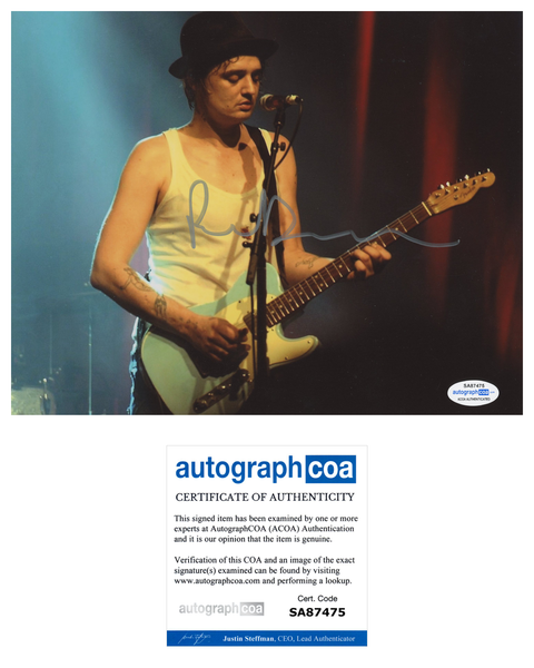Pete Doherty Libertines Signed Autograph 8x10 Photo ACOA