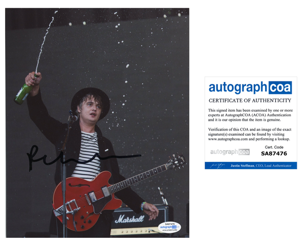 Pete Doherty Libertines Signed Autograph 8x10 Photo ACOA