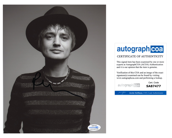 Pete Doherty Libertines Signed Autograph 8x10 Photo ACOA