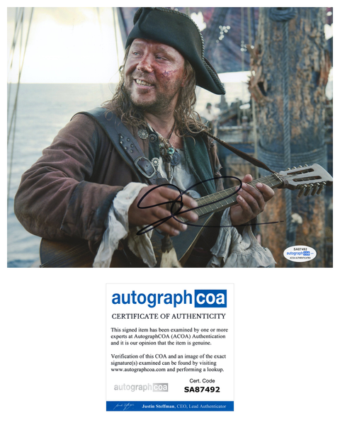 Stephen Graham Pirates of the Caribbean Signed Autograph 8x10 Photo ACOA