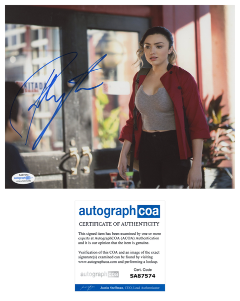 Peyton List Cobra Kai Signed Autograph 8x10 Photo ACOA