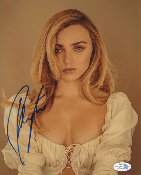 Peyton List Sexy Cobra Kai Signed Autograph 8x10 Photo ACOA